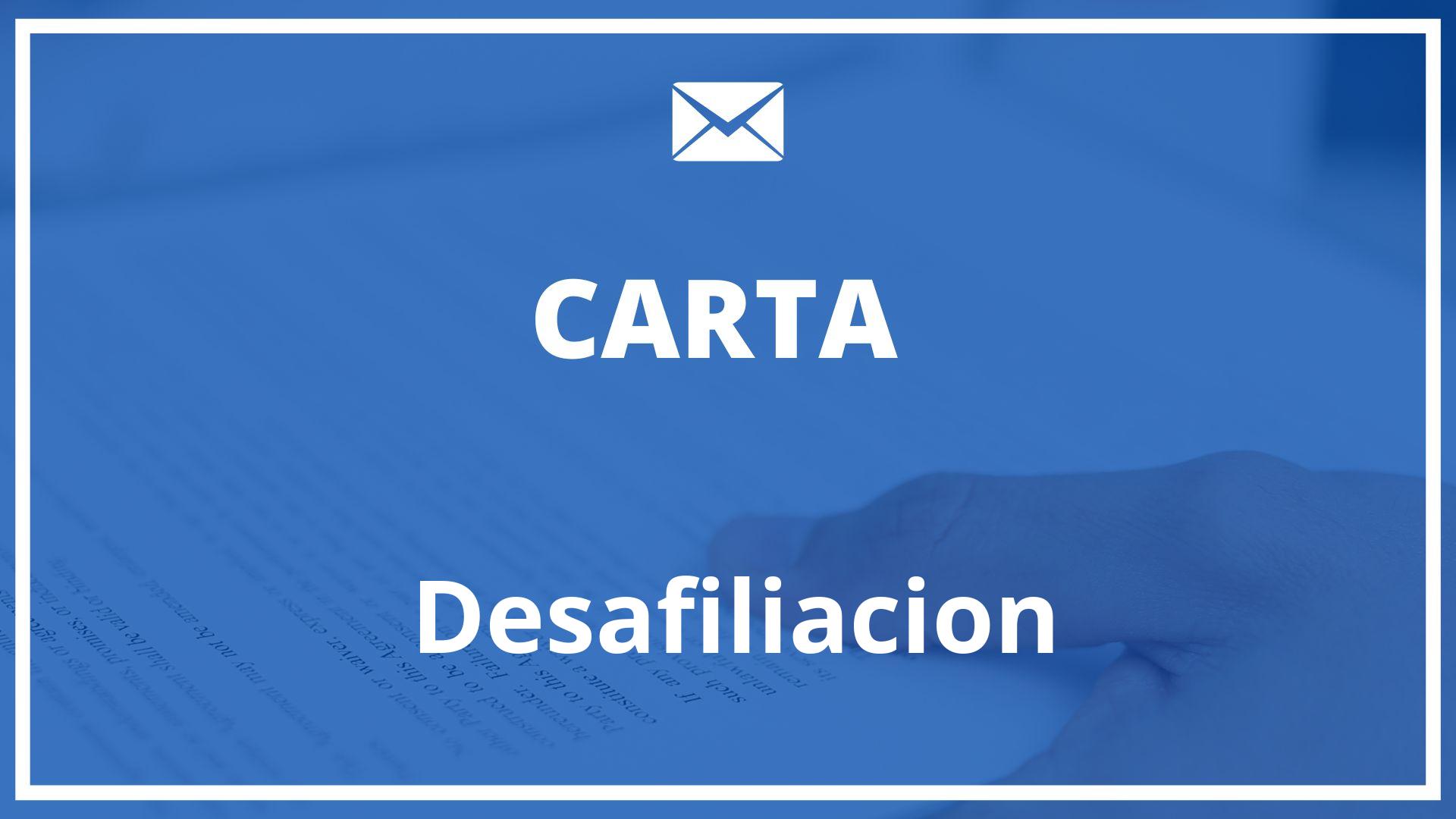 Modelo Carta De Desafiliacion - WORD - Plantilla