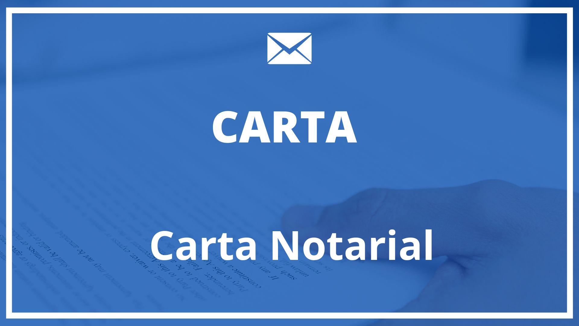 Modelo Carta Notarial - WORD - Plantilla