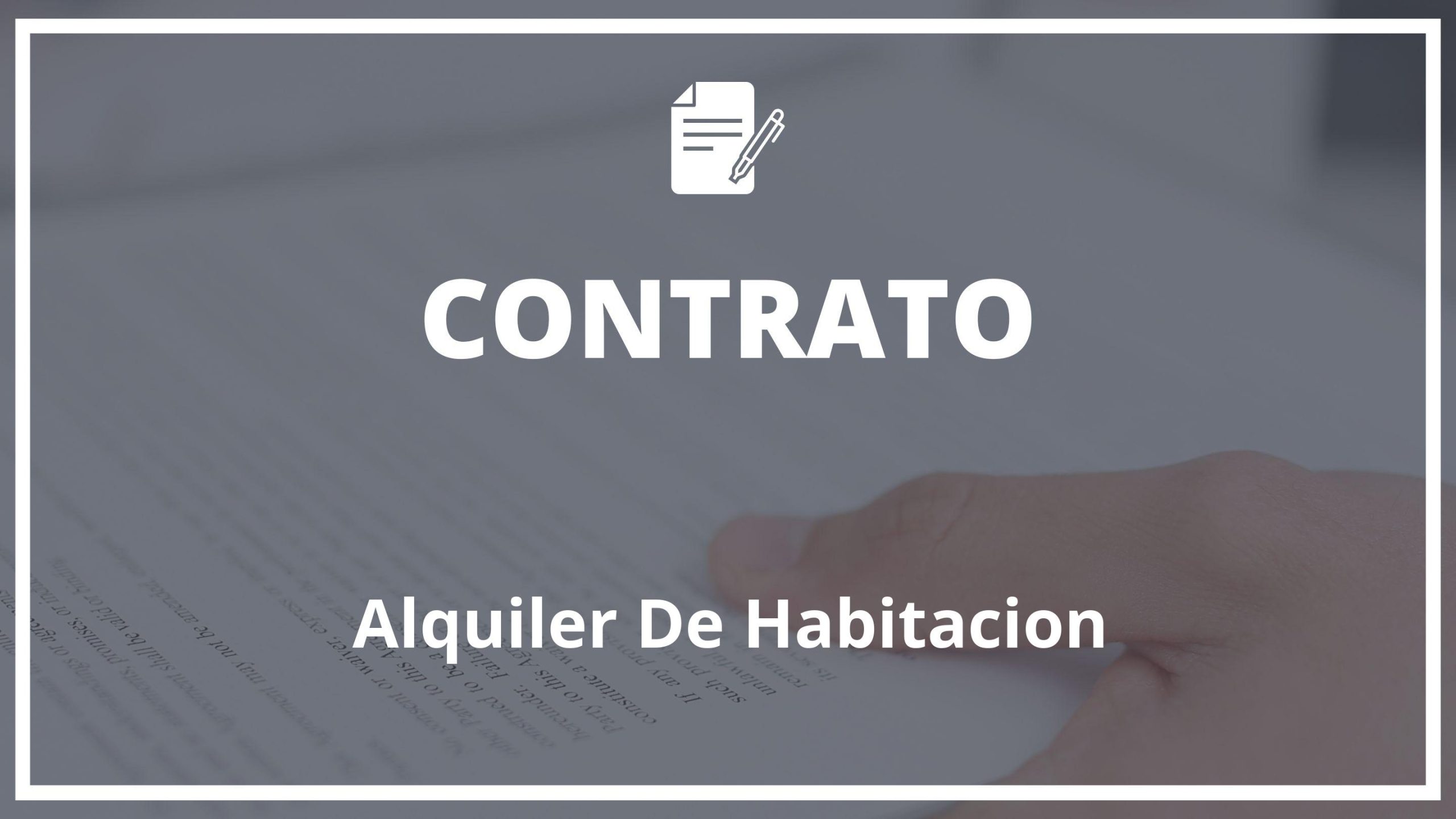Modelo Contrato De Alquiler De Habitacion - Plantilla WORD