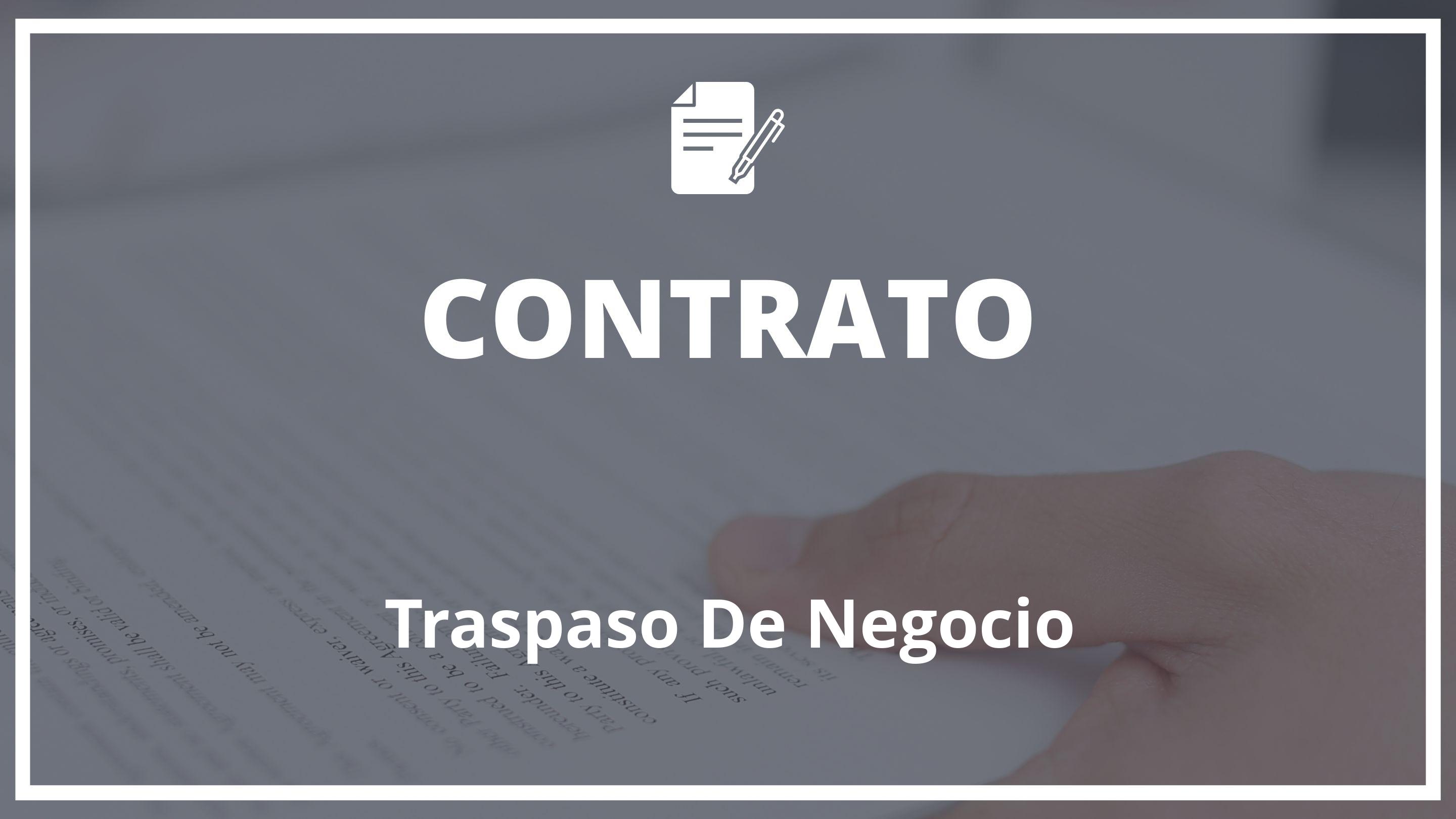 Modelo Contrato De Traspaso De Negocio - WORD Plantilla