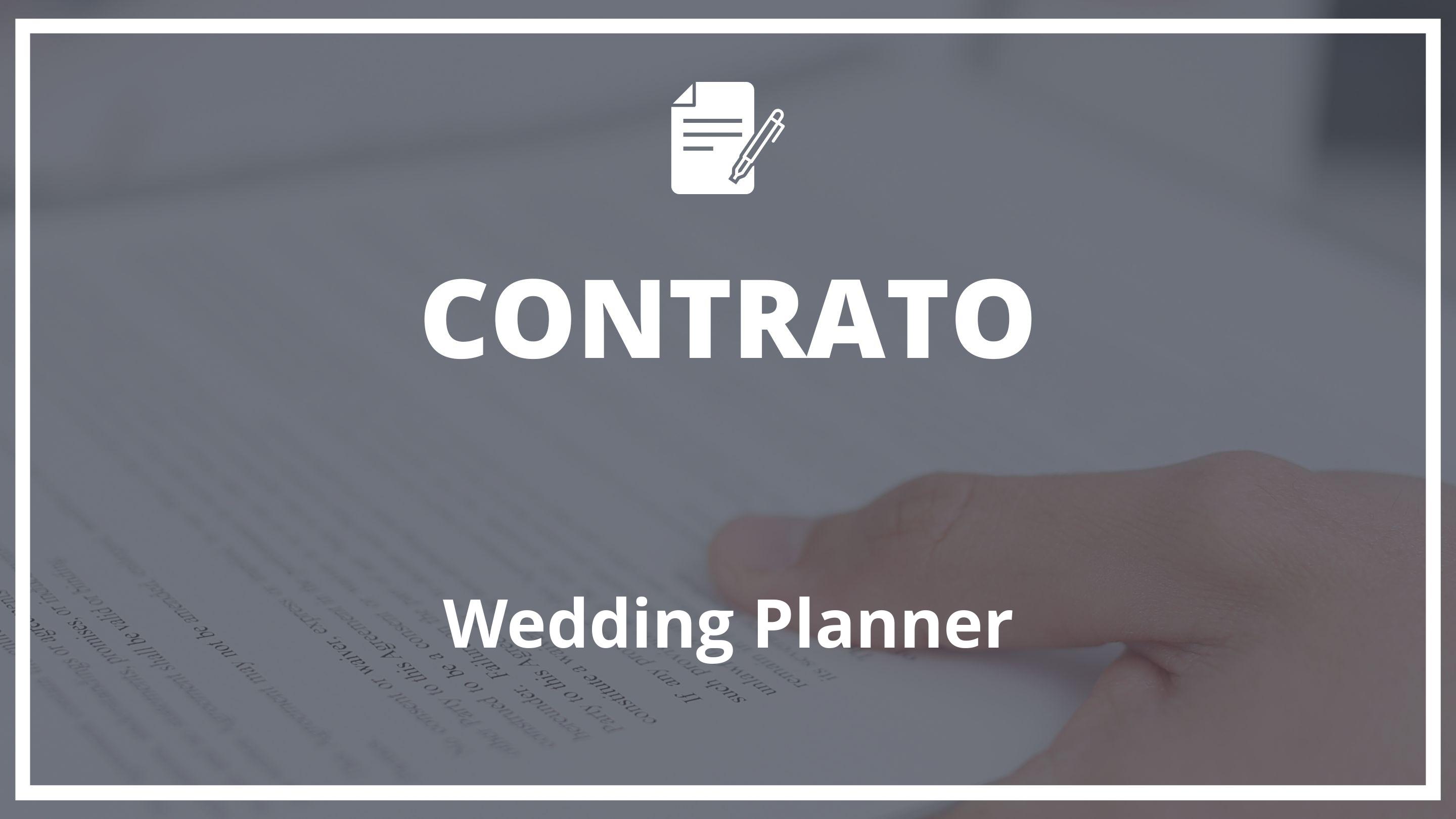 Contrato De Wedding Planner
